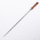 Шампур нержавеющий 670*12*3 мм с деревянной ручкой в Магасе