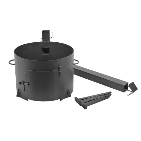 Stove with a diameter of 340 mm with a pipe for a cauldron of 8-10 liters в Магасе