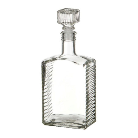 Бутылка (штоф) "Кристалл" стеклянная 0,5 литра с пробкой  в Магасе